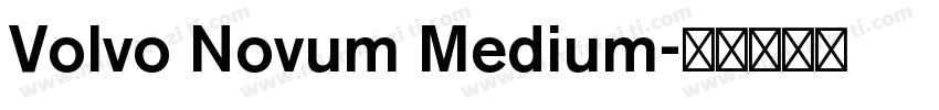 Volvo Novum Medium字体转换
